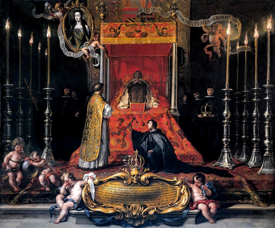 Sebastián Muñoz - Maria Luisa of Orléans, Queen of Spain, Lying in State - A64 - Hispanic Society of America