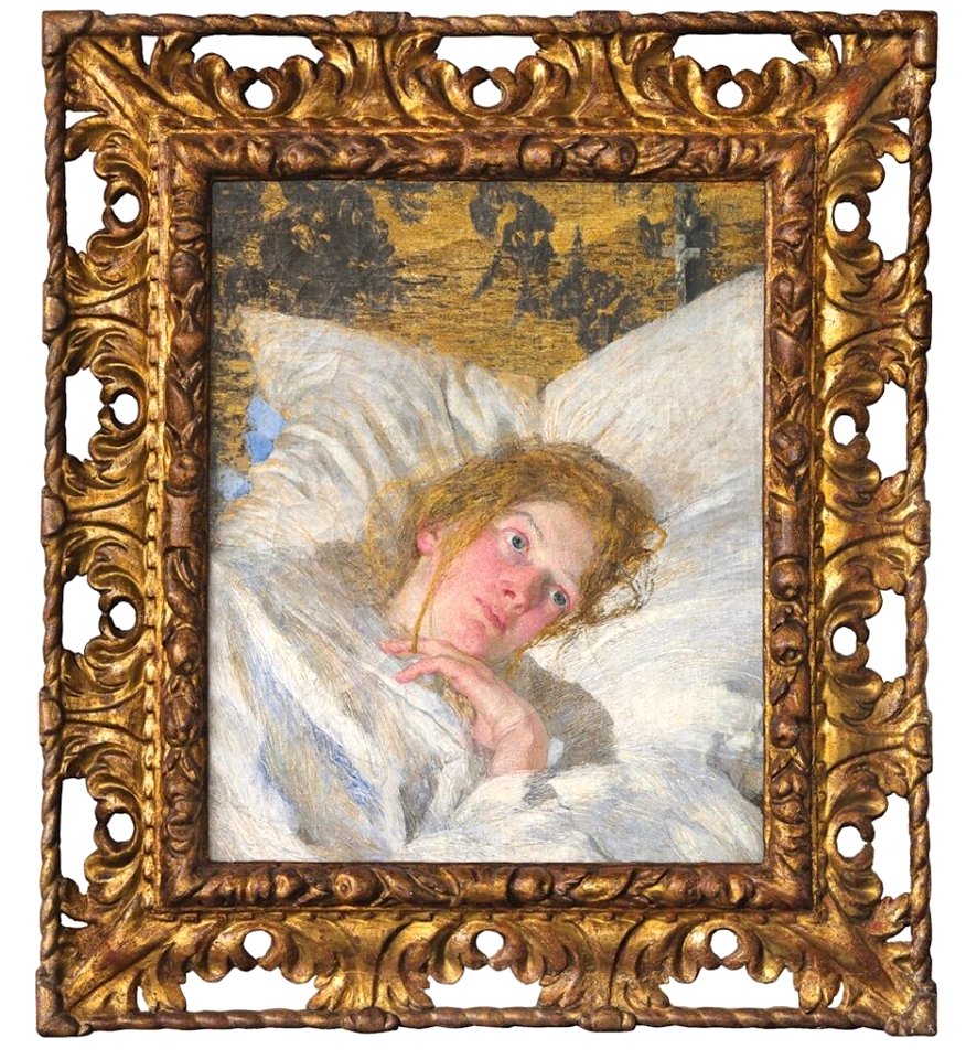 Segantini - Petalo di rosa, olio e tempera su tela 64 x 50 cm