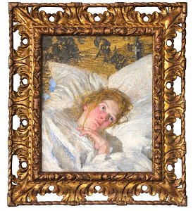 Segantini - Petalo di rosa, olio e tempera su tela 64 x 50 cm