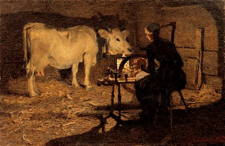 Giovanni Segantini - Spinning - Google Art Project