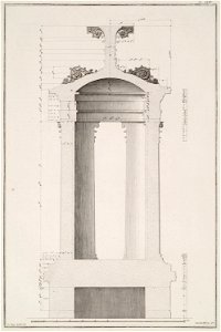 Section plan of the Choregic monument of Lysicrates - Le Roy Julien David - 1770