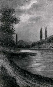 Segantini - Paesaggio con il lago di Ledro, Collezione privata, Roma. Free illustration for personal and commercial use.