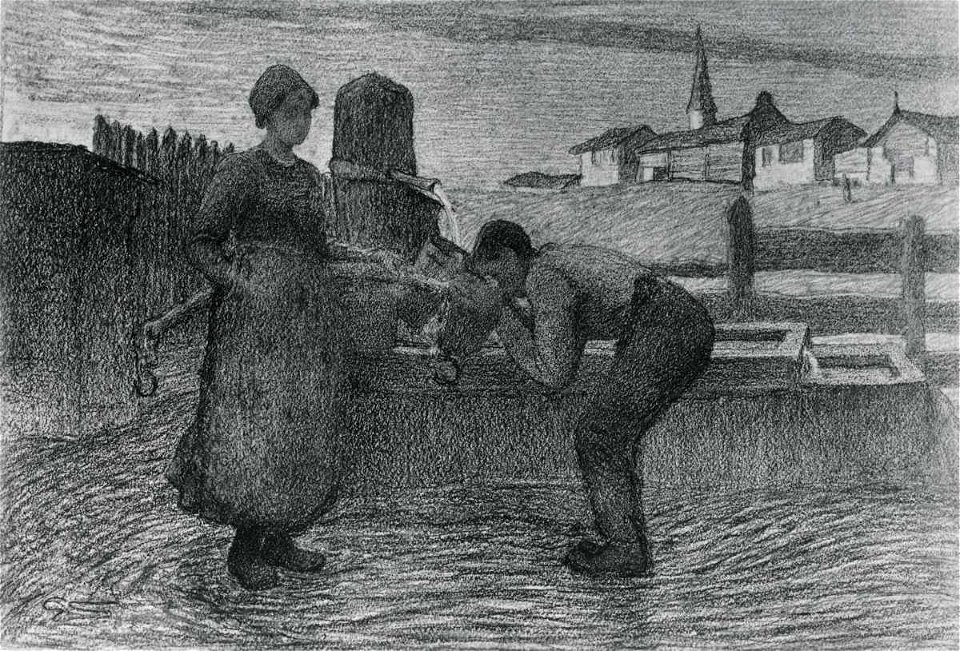 Segantini - Figure presso una fontana, Collezione privata, Milano