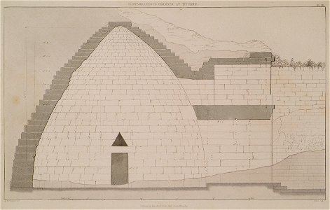 Section fo the chamber Subterranean chamber at Mycenae - Cockerell Charles Robert Kinnard William Donaldsonthomas Leverton Jenkins William Railton William - 1830