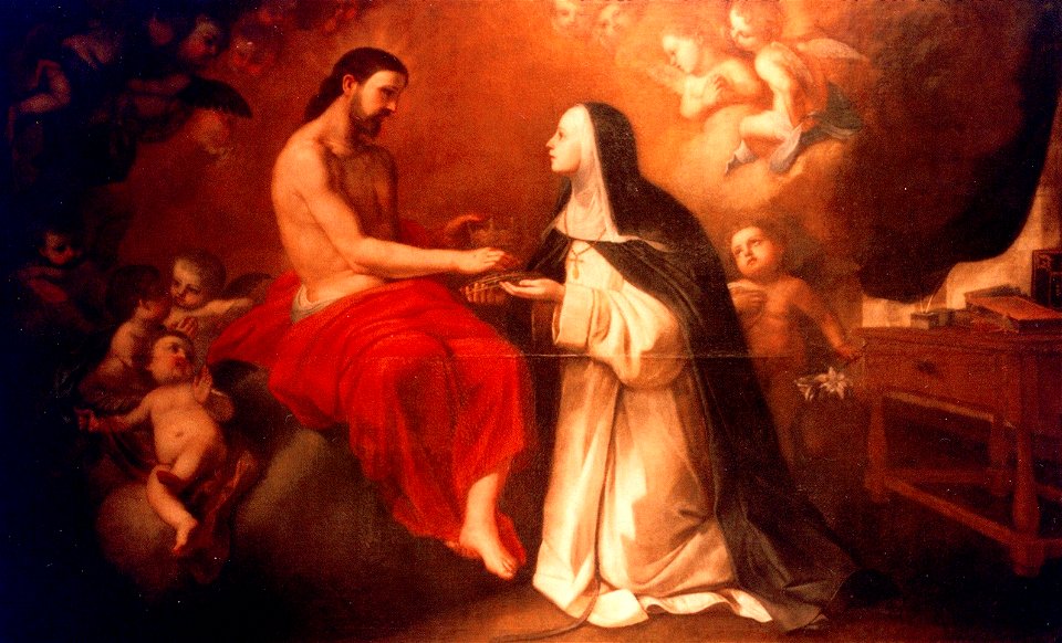 Sebastián Gómez - Aparición de Jesús a Santa Catalina de Siena