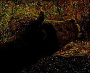 Segantini - Testa di Vacca, 1892. Free illustration for personal and commercial use.