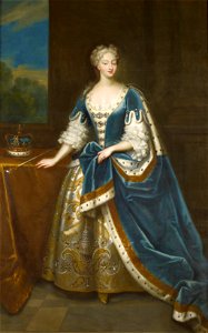 Enoch Seeman (c. 1694-1745) - Caroline of Ansbach (1683-1737) - RCIN 406182 - Royal Collection. Free illustration for personal and commercial use.