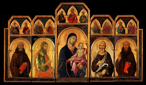 Segna di Bonaventura.Altarpiece, ca. 1320, Reconstruction. Metropolitan Museum, New York