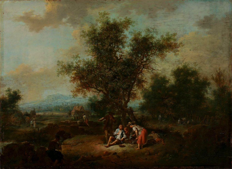 Johann Conrad Seekatz - Landscape with Peasants - NG.M.00041 - National Museum of Art, Architecture and Design