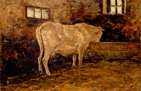 Giovanni Segantini Kuh im Stall