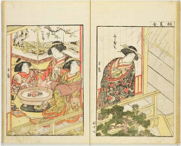Seiro bijin awase sugata kagami 青楼美人合姿鏡 (A Mirror of Beautiful Women of the Green Houses Compared) (BM 1979,0305,0.124.2 15)