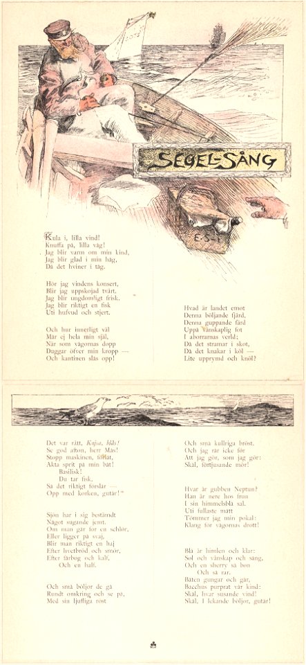 Segel-Sång Sehlstedt Ill av Carl Larsson
