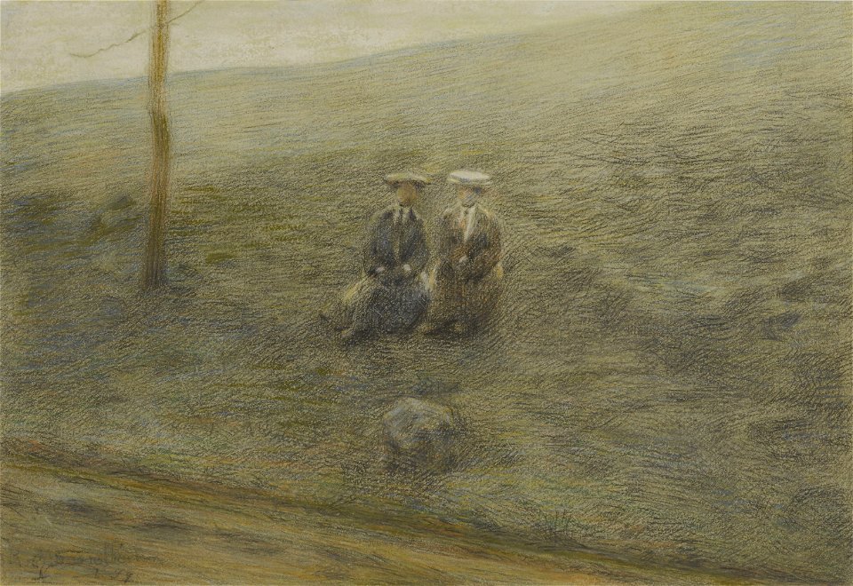 Segantini - Paesaggio con due figure, 1899