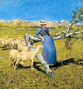 Giovanni Segantini - High Noon in the Alps - Google Art Project. Free illustration for personal and commercial use.