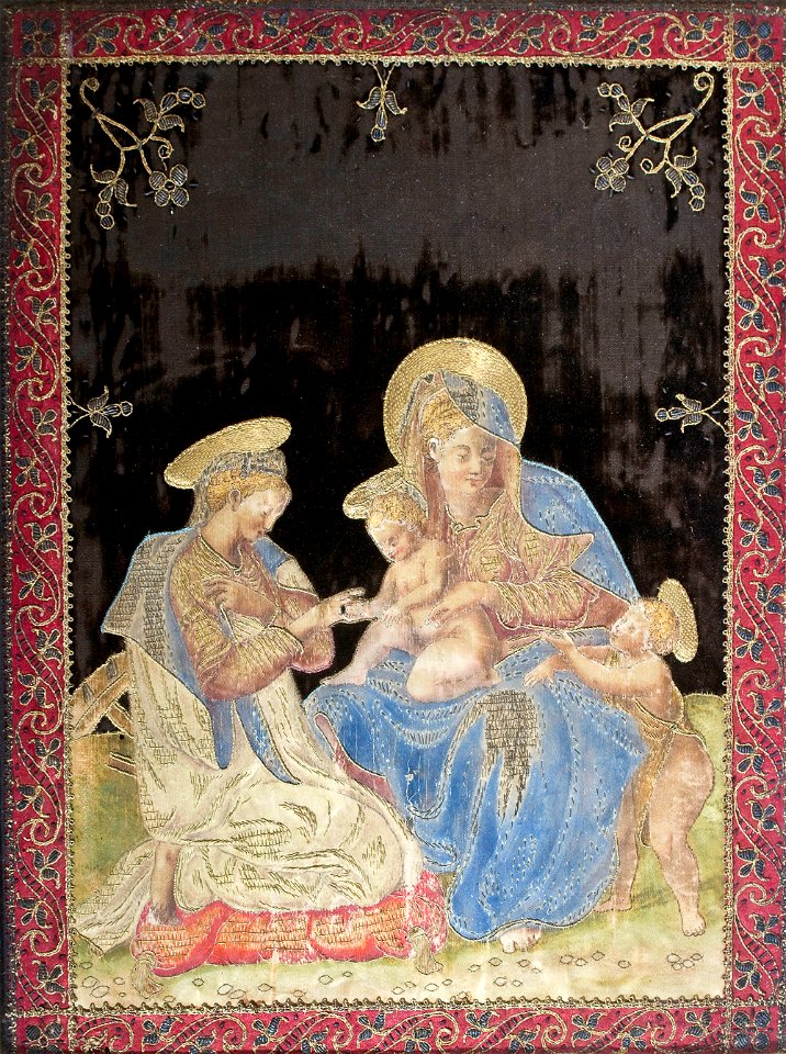 Seidentuch Maria Jesus Johannes