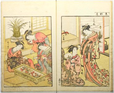 Seiro bijin awase sugata kagami 青楼美人合姿鏡 (A Mirror of Beautiful Women of the Green Houses Compared) (BM 1979,0305,0.124.1 02)