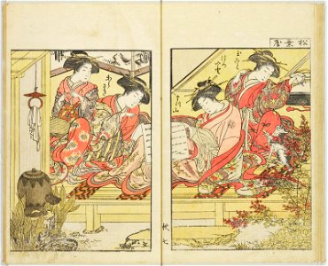 Seiro bijin awase sugata kagami 青楼美人合姿鏡 (A Mirror of Beautiful Women of the Green Houses Compared) (BM 1979,0305,0.124.2 08)
