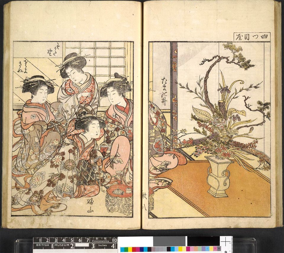 Seiro bijin awase sugata kagami 青楼美人合姿鏡 (A Mirror of Beautiful Women of the Green Houses Compared) (BM 1979,0305,0.124.1 33)
