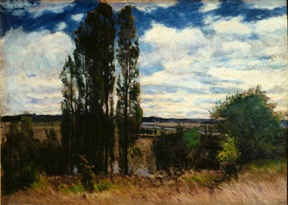 Seine. Landscape with Poplars (Carl Fredrik Hill) - Nationalmuseum - 18871