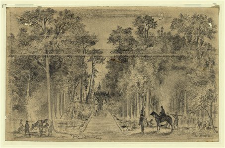 The Army of the Potomac crossing the Chicahominy at Long Bridge LCCN2004661422