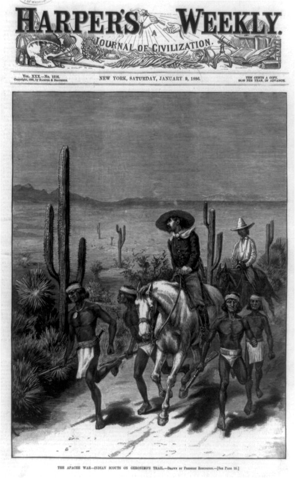 The Apache war-Indian scouts on Geronimo's trail - Remington. LCCN89714480