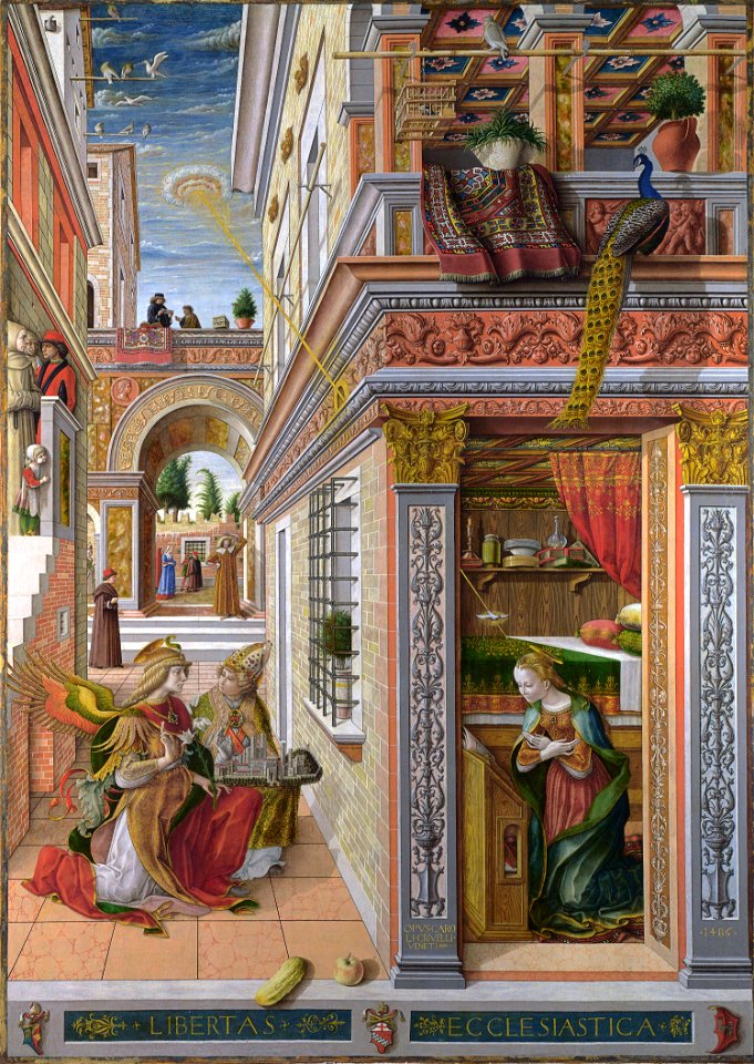 The Annunciation, with Saint Emidius - Carlo Crivelli - National GalleryFXD