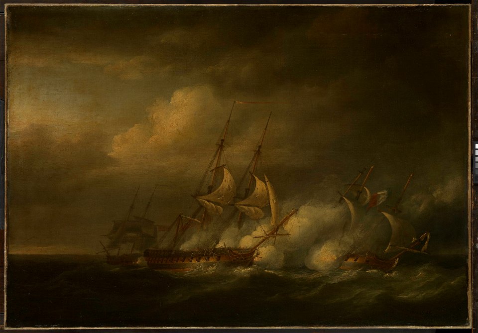 The Anson taking the Loire, 18 October 1798 RMG BHC4240