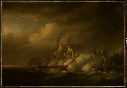 The Anson taking the Loire, 18 October 1798 RMG BHC4240