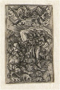 The Annunciation to the Shepherds ca.1519 print by Master S., S.IV 27750, Prints Department, Royal Library of Belgium