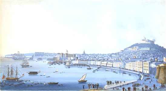 The arrival of the Vanguard Rear Admiral Sir Horatio Nelson at Naples, September 22nd 1798 RMG PX9746