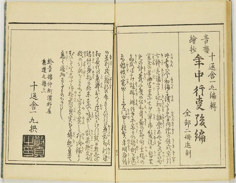 Seiro ehon nenju gyoji 青楼絵本年中行事 (A Picture Book of Annual Events in Yoshiwara) (BM 1979,0305,0.159.2 10)