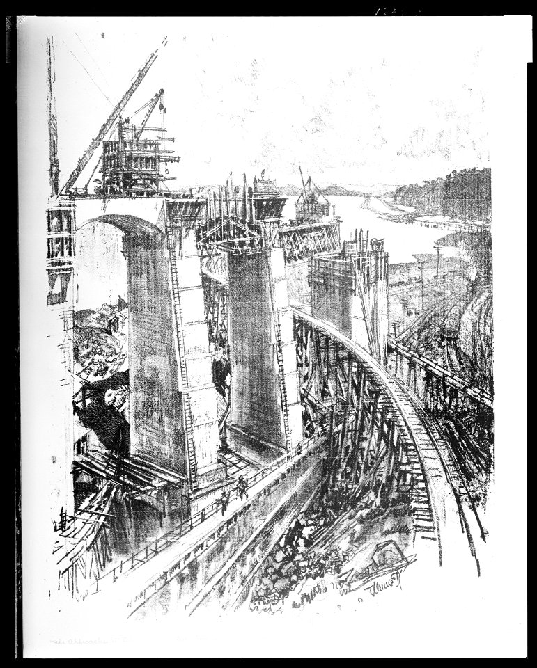 The approaches to Gatun Lock LCCN2003672691