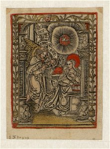 The Annunciation ca.1519 print by Master S., S.V 70749, Prints Department, Royal Library of Belgium