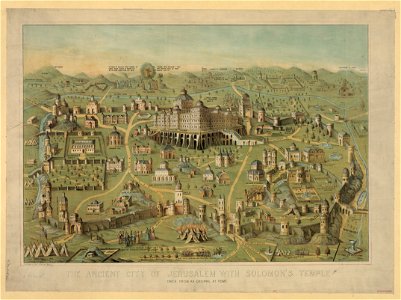 The ancient city of Jerusalem with Solomon's Temple LCCN2003674196
