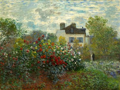 The Artist's Garden in Argenteuil (A Corner of the Garden with Dahlias) A12382