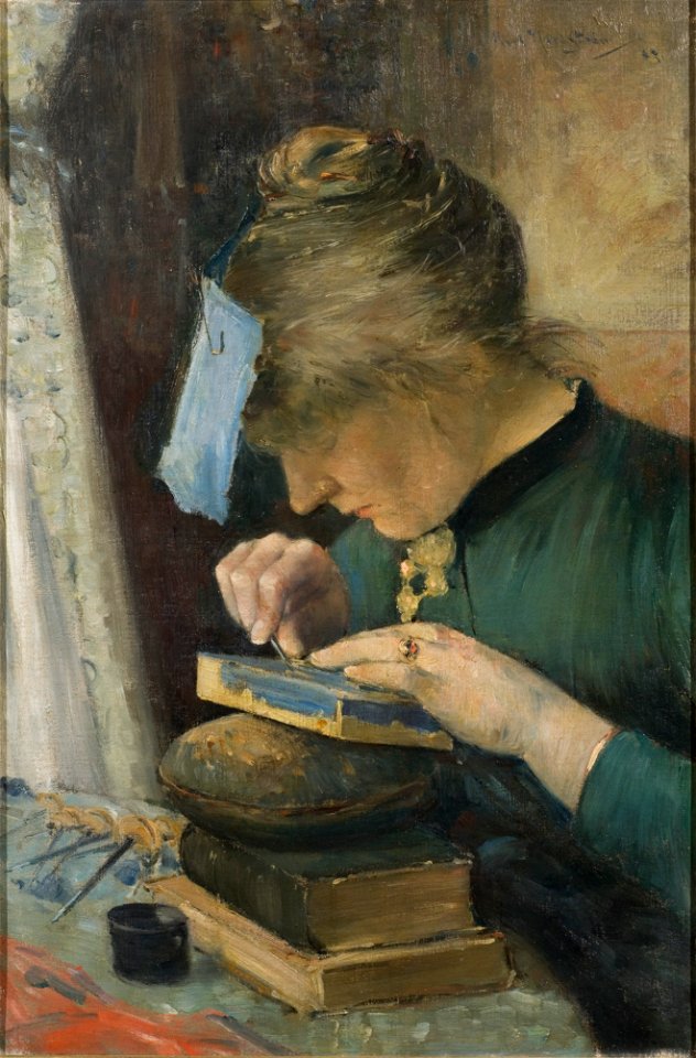 The Artist's Fiancée (Karl Nordström) - Nationalmuseum - 20006