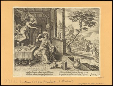 The Angel Appearing to St Philip 1575 print by Maarten van Heemskerck, S.I 55765, Prints Department, Royal Library of Belgium