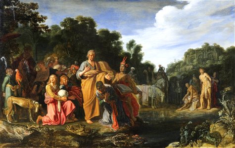 The Baptism of the Eunuch, Pieter Lastman, 1615 to 1620, oil on panel, 63.5 by 98.8 cm, Fondation Custodia, Paris