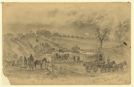 The Army of the Potomac marching over the second Bull Run battleground near Groveton LCCN2004661430