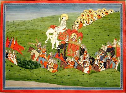 The army of Indra who is mounted on an elephant, procedes in battle array throug (6124594407)