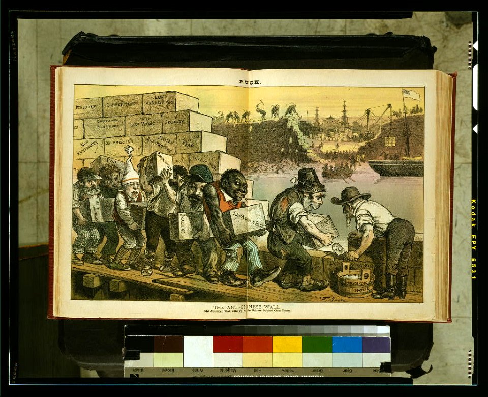 The anti-Chinese wall-The American wall goes up as the Chinese original goes down - F. Grätz. LCCN96500349