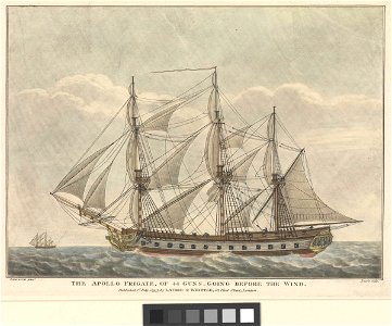 The Apollo frigate, of 44 guns, going before the wind RMG PW7983
