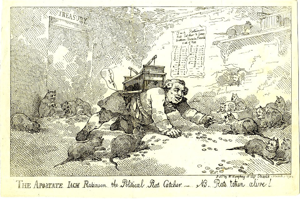 The apostate Jack R- the political rat catcher - nb. rats taken alive! (BM J,2.95)