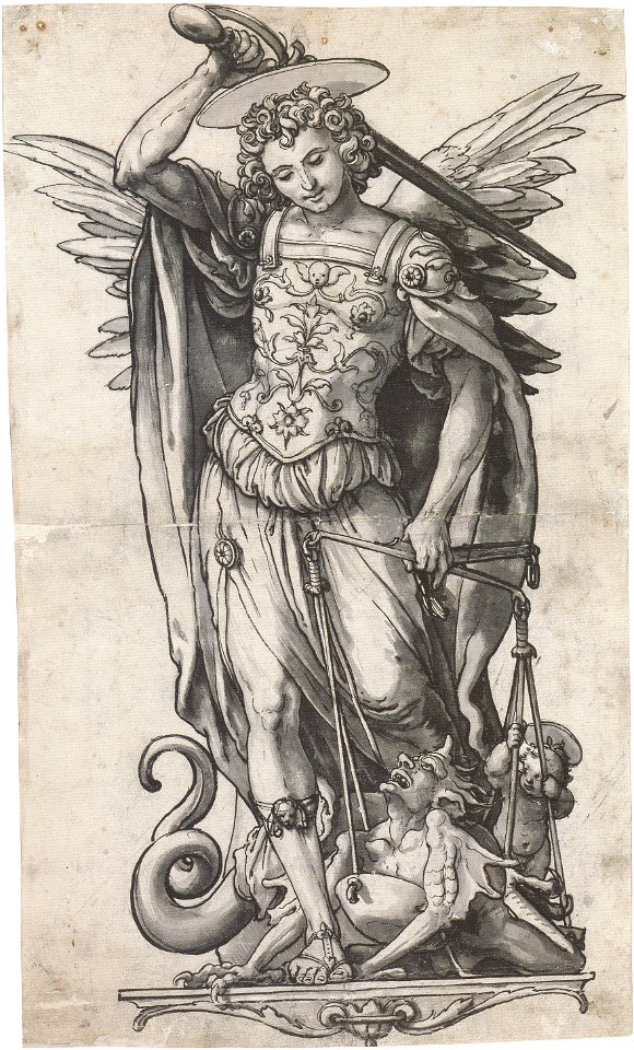 The Archangel Michael Weighing Souls, by Hans Holbein the Younger