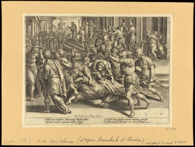 The Arrest of St Paul 1582 print by Stradanus, S.I 55782, Prints Department, Royal Library of Belgium