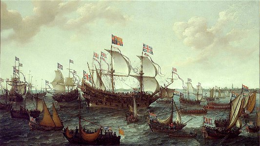 The Arrival of the Elector Palatine at Flushing, 29 April 1613 RMG BHC4176