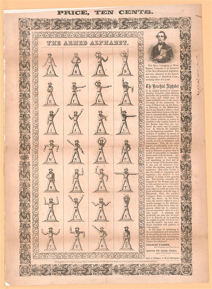 The armed alphabet - Price, ten cents - The brachial alphabet LCCN2003679866
