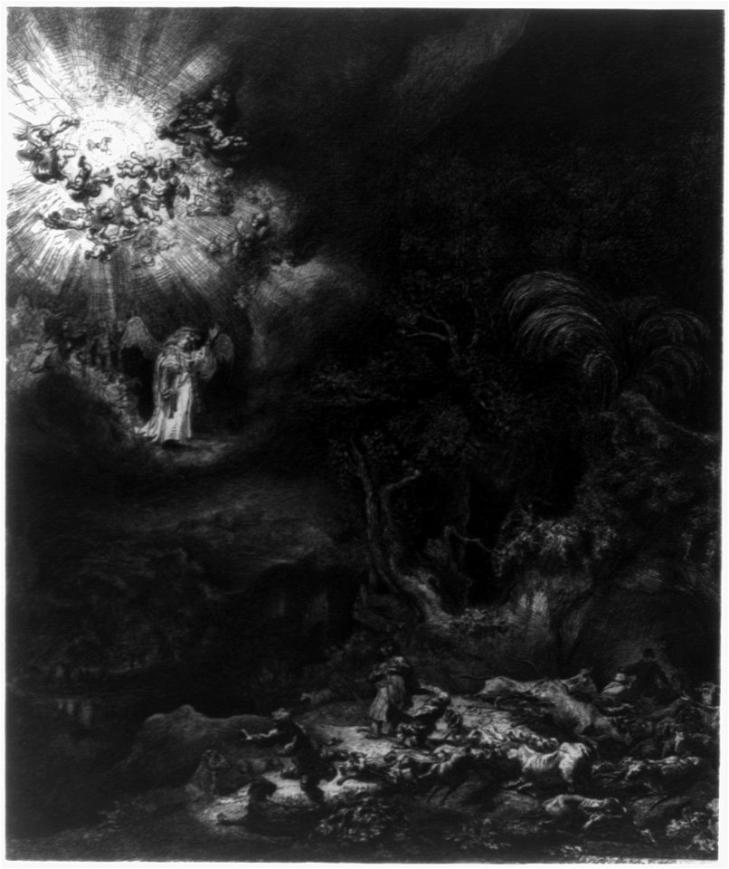 The angel appearing to the shepherds LCCN2002712733