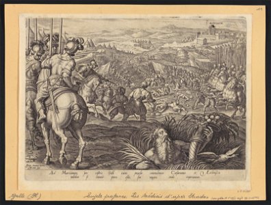 The Battle of Marciano ca.1582 print by Stradanus, S.I 54387, Prints Department, Royal Library of Belgium