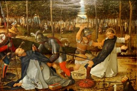 The Assassination of Saint Peter Martyr Workshop Giovanni Bellini